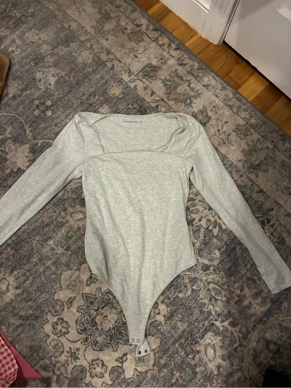 Abercrombie Long Sleeve Light Gray  One-Piece Bodysuit